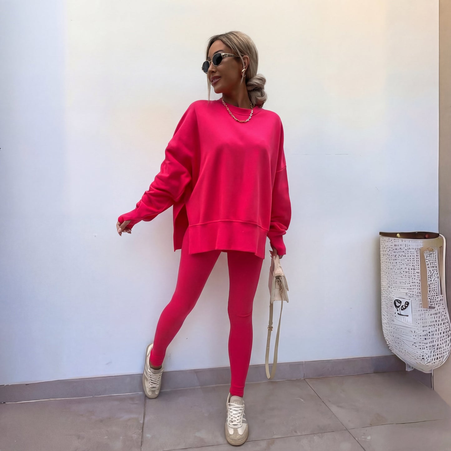 Yachi Casual Sweatshirt Set | Cozy Long Sleeve, Relaxed Fit 1