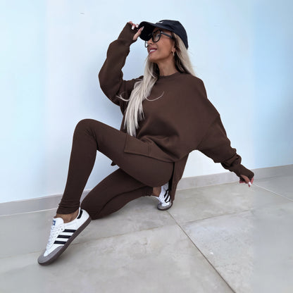 Yachi Casual Sweatshirt Set | Cozy Long Sleeve, Relaxed Fit 2