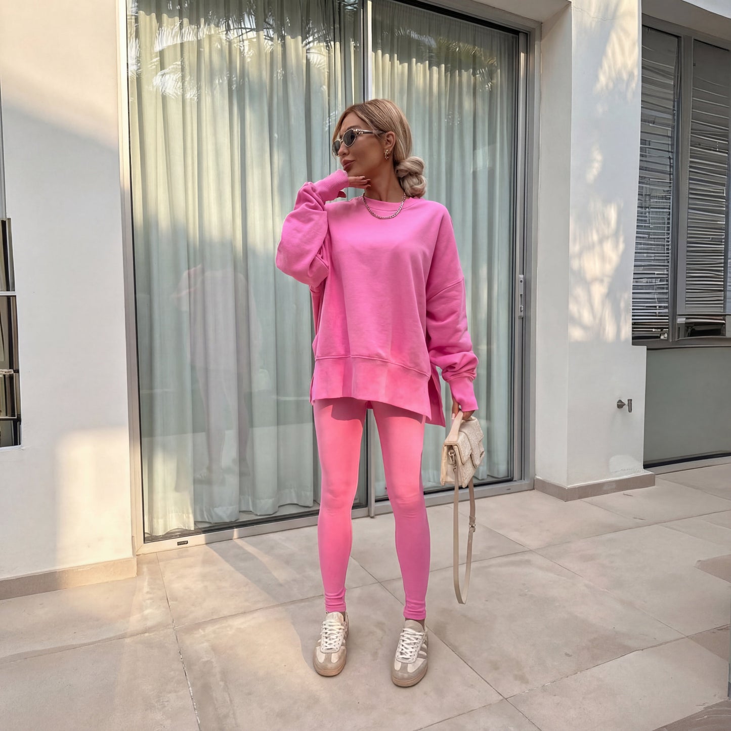 Yachi Casual Sweatshirt Set | Cozy Long Sleeve, Relaxed Fit 3
