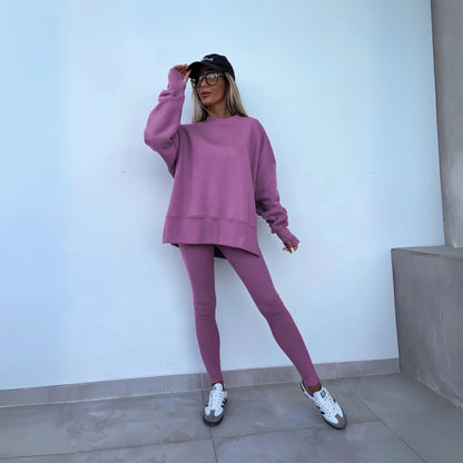 Yachi Casual Sweatshirt Set | Cozy Long Sleeve, Relaxed Fit 5
