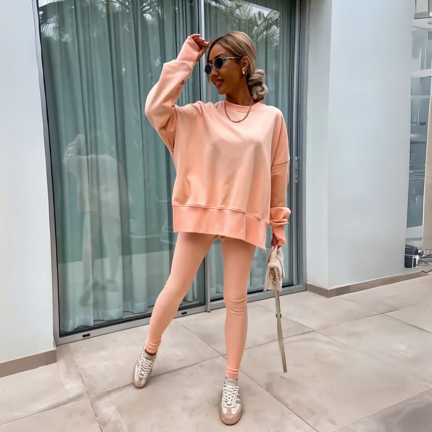 Yachi Casual Sweatshirt Set | Cozy Long Sleeve, Relaxed Fit 6