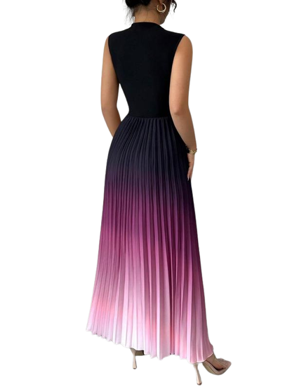 Yara Maxi Dress | Ombre Pleated, Elegant Evening Wear 1