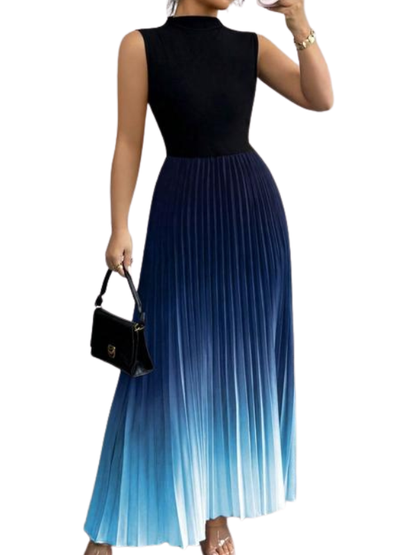 Yara Maxi Dress | Ombre Pleated, Elegant Evening Wear 4