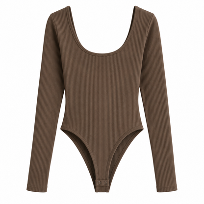 Sleek Long Sleeve Thong Bodysuit | Women's Fashion
